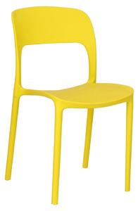 KRZESŁO Z TWORZYWA Flexi żółte lekkie ERGONOMICZNE