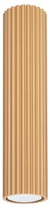 Złota stylowa lampa ryflowana w loftowym stylu 30cm - dąb sonoma D293 M0-E48