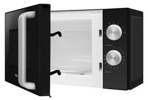 Kuchenka mikrofalowa AMICA AMGF20M1B 800W średnica 24.5 cm pojemność 20L MultiWave System Czarny