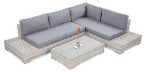 Narożnik technorattan VERONA White Grey