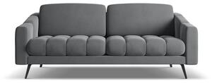 Szara aksamitna sofa 202 cm Nalu – Makamii