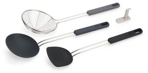 Zestaw przyborów kuchennych ze stali nierdzewnej 3 szt. Fusion Wok Set – Joseph Joseph