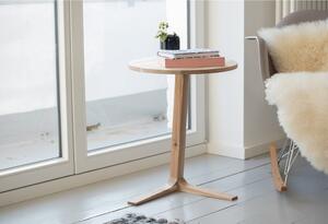 Okrągły stolik z litego drewna akacjowego ø 40 cm Acina – Wenko