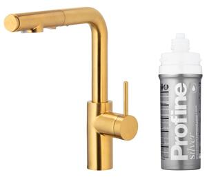Bateria kuchenna KFA z filtrem SILVER S DUERO PURE BASIC 6623-114-31 ZÅoto szczotkowane