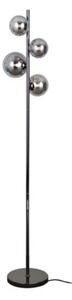 Lampa stojąca podłogowa glamour czarna perłowa dymione szklane kule 4xG9 20W do salonu sypialni CANELLO Italux
