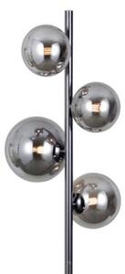 Lampa stojąca podłogowa glamour czarna perłowa dymione szklane kule 4xG9 20W do salonu sypialni CANELLO Italux