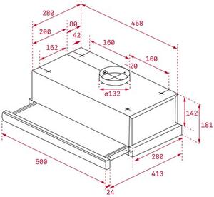 Okap TEKA TL1-52 40474400 Srebrny 304m3/h 65dB klasa D Automatyczne wyÅÄ czanie