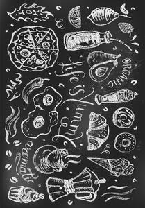 Czarny dywan odpowiedni do prania 50x80 cm Life Is Yummy – Vitaus