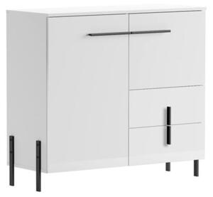 Komoda JUSTINE 100 2D2S biaÅa/biaÅy poÅysk