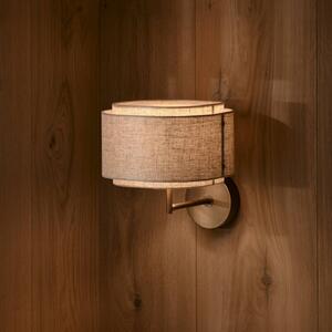 DFTP by Nordlux Kinkiet Takai, kremowy / amber, sypialnia, tkanina / materiał / jedwab, design