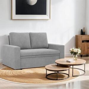 Sofa dwuosobowa, BLOM, sztruks, 148x87x90 cm, jasny szary | TYLETEGOTU