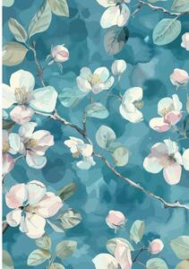 Niebieski dywan odpowiedni do prania 50x80 cm Bloom – Vitaus