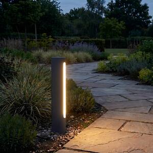Słupek oświetleniowy LED Lucande Celiora, wysokość 45 cm, kolor antracytowy, Celiora, czarny, aluminium, nowoczesny