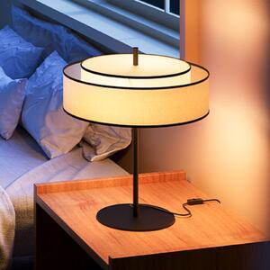 Maytoni Lampa stołowa Bergamo, biały / opal, salon / jadalnia, tkanina / materiał / jedwab, skandynawski