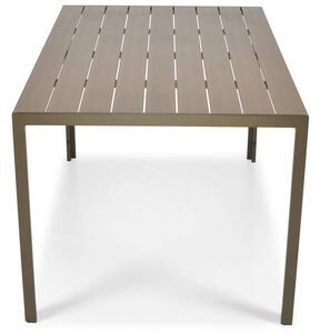 Meble ogrodowe składane aluminiowe MODENA Stół i 6 krzeseł - Brązowy