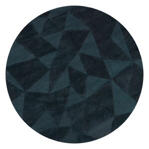 Zielononiebieski wełniany okrągły dywan tkany ręcznie ø 160 cm Shard Teal – Flair Rugs