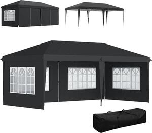 Altana Outsunny, ok. 3 x 6 m, wodoodporna altana typu pop-up z 4 ciankami bocznymi