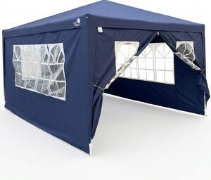 Pawilon ogrodowy SASKA GARDEN 3x4x2,5 m - Ciemnoniebieski - Wytrzymały namiot imprezowy do ogrodu i na taras