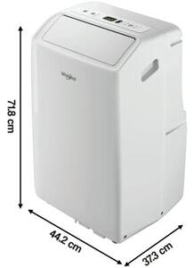 Klimatyzator przenośny WHIRLPOOL PACF29HPW Szósty Zmysł Osuszanie Czarny Wentylator Biały