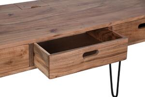 Loftowe biurko drewniane Avola AV2085-5020 z trzema szufladami