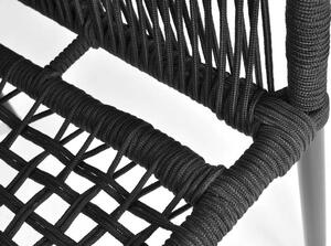 Zestaw ogrodowy 6 krzeseł VICTORIA + stół PARMA - czarny