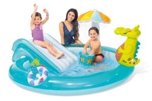 Wesoły Aligator plac zabaw zjeżdżalnia 201x170x84 cm INTEX 57165