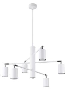 Biała metalowa lampa wisząca Virta – Sollux