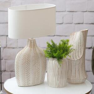 Wazon EUROFIRANY Liza 20 x 20 x 53 cm Kremowy