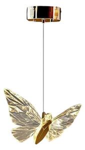 Metalowa lampa wisząca LED w kolorze złota z kloszem ze szkła akrylowego ø 20 cm Myrna – Opviq lights