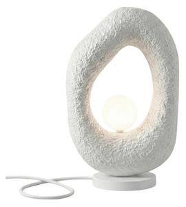 Biała metalowa lampa stołowa (wysokość 50 cm) Lore – Opviq lights