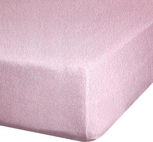 Prześcieradło EUROFIRANY Design 91 Frotte 220 x 200 cm Pudrowy róż