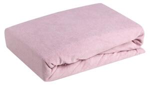 Prześcieradło EUROFIRANY Design 91 Frotte 220 x 200 cm Pudrowy róż