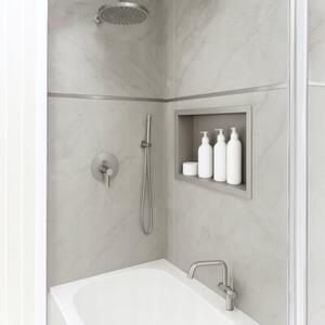Półka łazienkowa wnękowa Estiva FALEZA Silver 60x30x10 cm srebrna 1 szt
