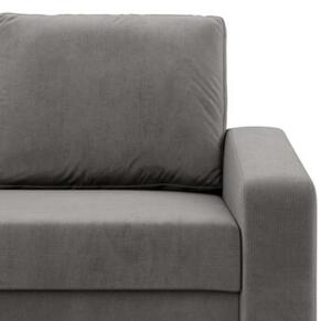 Sofa z funkcjÄ spania, BLOM, velvet, 148x87x90 cm, jasny szary | TYLETEGOTU