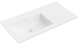 Mexen Otis umywalka wpuszczana w blat lewa 91 x 46,5 cm, biała mat - 25189001L