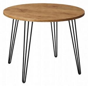 Stół fi 68cm Stolik Hairpin legs skośne Dąb Craft PROMOCJA I ArtDHome