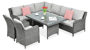Narożnik z technorattanu MARYLAND Dark Grey