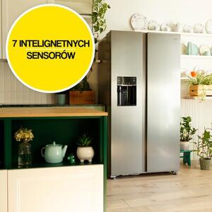 Lodówka MPM 513-SBS-17M No Frost 177cm Inox Side by Side Kostkarka Dystrybutor wody