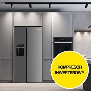 Lodówka MPM 513-SBS-17M No Frost 177cm Inox Side by Side Kostkarka Dystrybutor wody