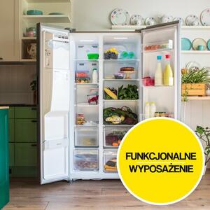 Lodówka MPM 513-SBS-17M No Frost 177cm Inox Side by Side Kostkarka Dystrybutor wody