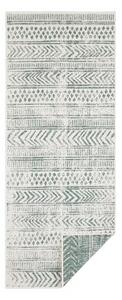 Zielono-kremowy chodnik odpowiedni na zewnątrz NORTHRUGS Biri, 80x350 cm