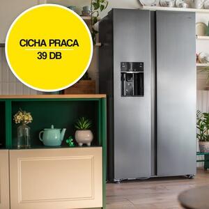 Lodówka MPM 513-SBS-17M No Frost 177cm Inox Side by Side Kostkarka Dystrybutor wody