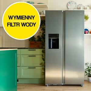 Lodówka MPM 513-SBS-17M No Frost 177cm Inox Side by Side Kostkarka Dystrybutor wody
