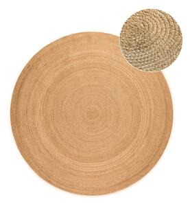 Okrągły dywan z juty dwustronny w naturalnym kolorze ø 100 cm Braided – Hanse Home