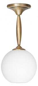 Stylowa lampa z mosiądzu z kloszem kulą QC-S1KD