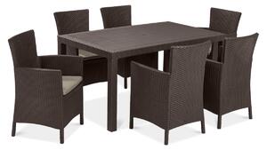 Komplet ogrodowy IOWA/MELODY 6+1 Brown - KETER