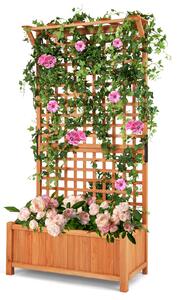 Pergola ogrodowa z kratką dla roślin pnących