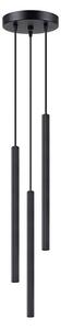 Czarna ryflowana lampa wisząca z 3 tubami - 3X A613 W0-A89
