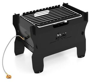 2 w 1 Przenośny grill gazowo węglowy