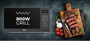 Kuchenka mikrofalowa DAEWOO MD-FA202GB-EU 700W średnica 25.5 cm pojemność 20L Grill Czarny